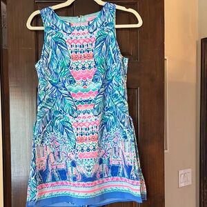 Lilly Pulitzer Blue and Pink Romper Dress